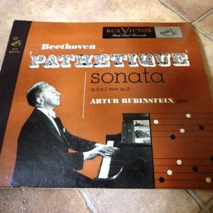 Vintage LP Records Beethoven "PATHETIQUE" Sonata ARTUR RUBINSTEIN, pianist